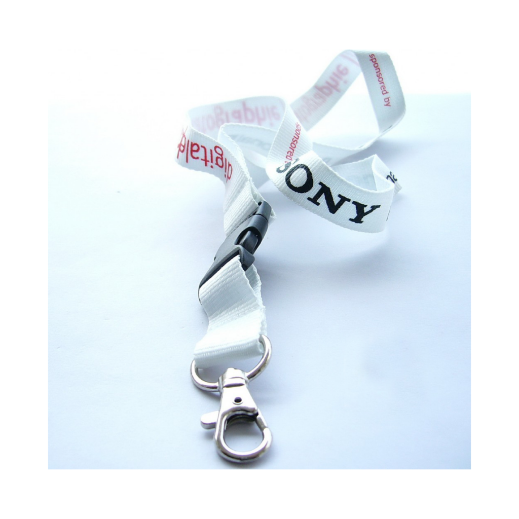 Gepa shop exclusive products screenprint lanyards white 10mm clip hook