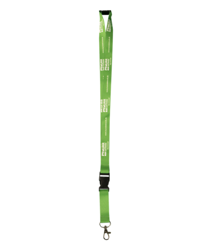 Gepa shop sublimation lanyard 15mm carabiner connector safety green
