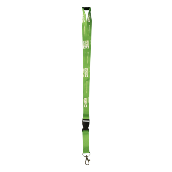 Gepa Shop Sublimation Lanyard 15mm Karabiner Stecker Sicherheit grün