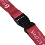 Gepa shop promotional items sublimation lanyard red 15mm buckle detail detail