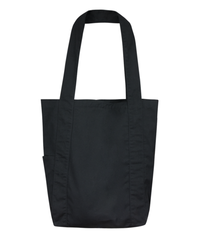 Gepa Shop hifh Qualität Baumwolle Tasche DELHI schwarz mit Taschen zurück