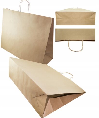 Gepa shop high quality paper bag brown diffrent angles