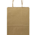 Gepa shop high quality paper bag brown front twisted handles
