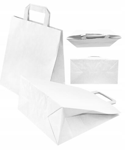Gepa shop high quality paper bag white diffrent angles